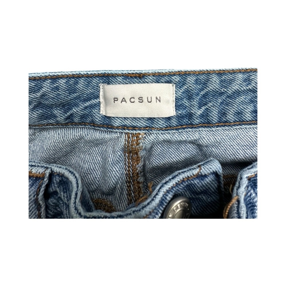 PacSun Jeans Womens 24 Blue Casey Low Rise Baggy Wide Leg Light Wash Denim - Picture 3 of 13